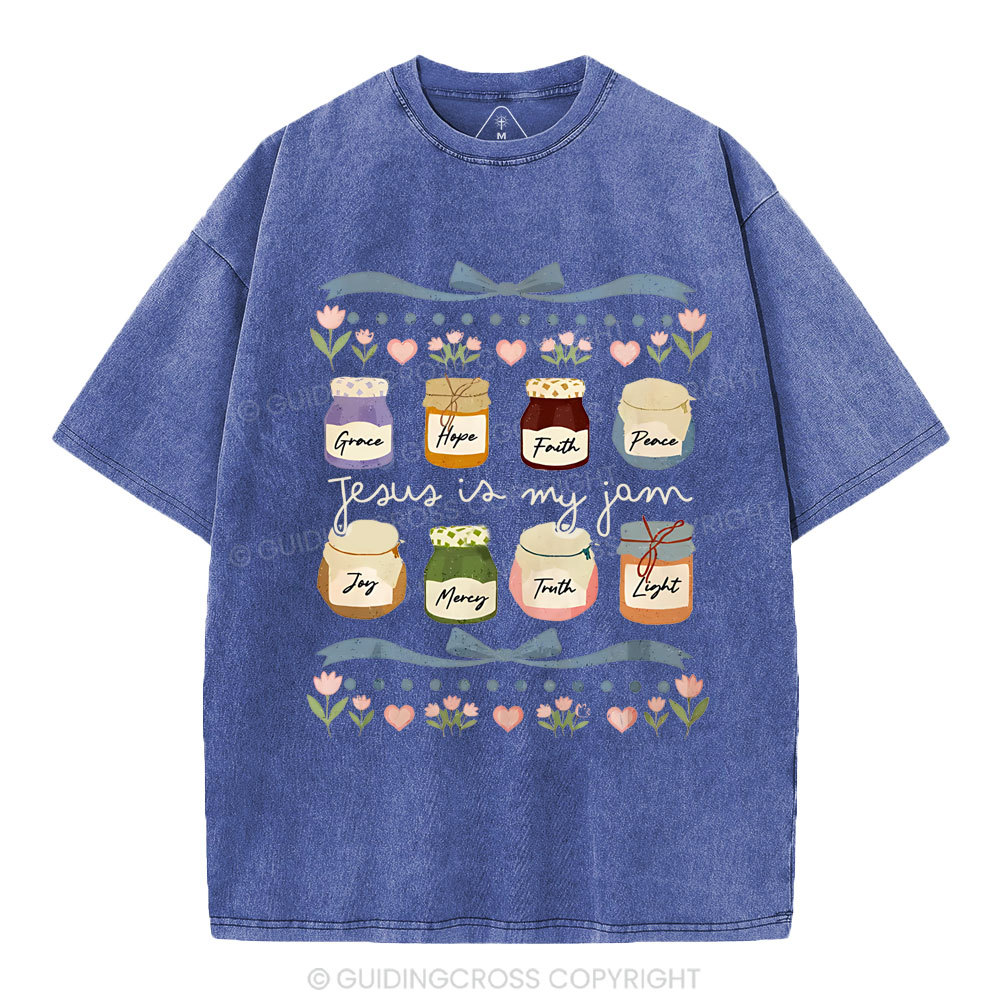 Jesus Is My Jam Christian Washed T-Shirt
