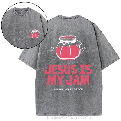 Jesus Is My Jam Christian Washed T-Shirt