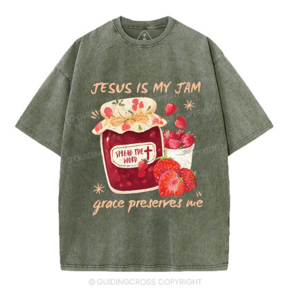 Jesus Is My Jam Christian Washed T-Shirt