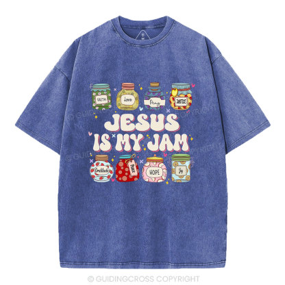 Jesus Is My Jam Christian Washed T-Shirt