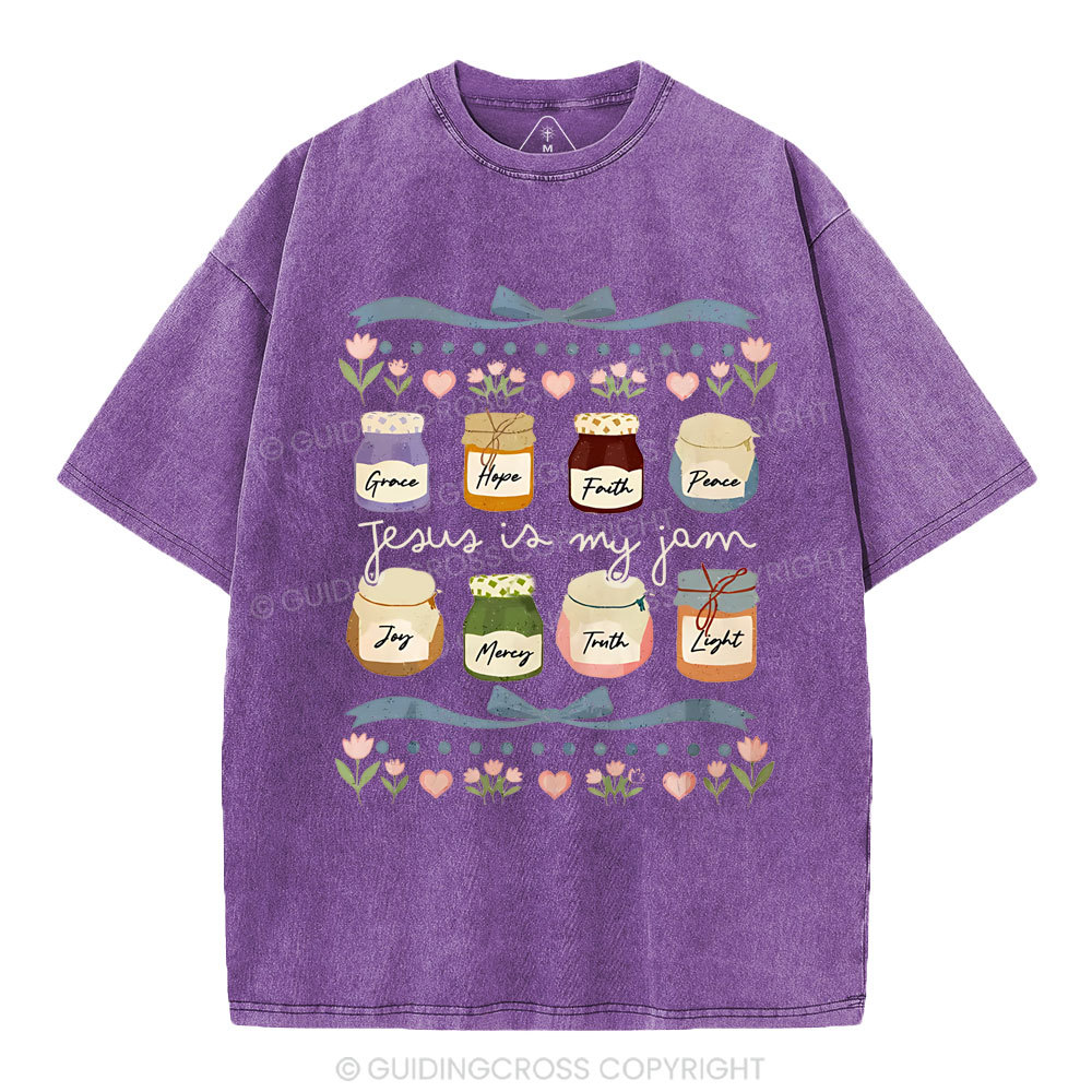 Jesus Is My Jam Christian Washed T-Shirt