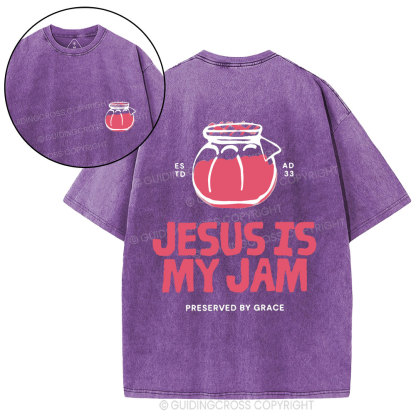 Jesus Is My Jam Christian Washed T-Shirt