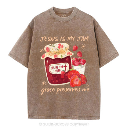 Jesus Is My Jam Christian Washed T-Shirt