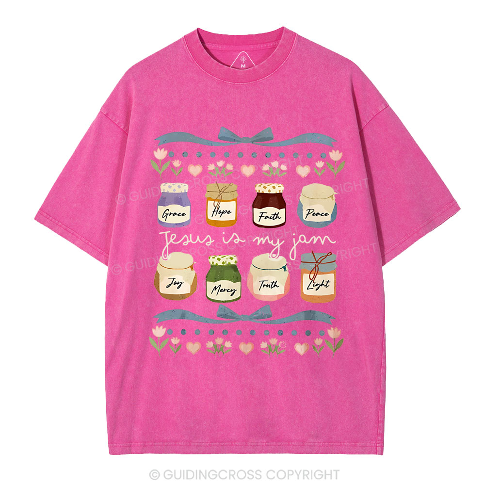 Jesus Is My Jam Christian Washed T-Shirt
