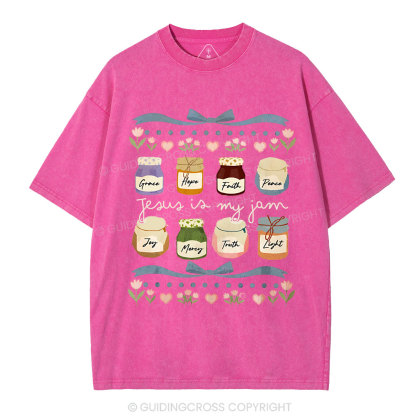 Jesus Is My Jam Christian Washed T-Shirt