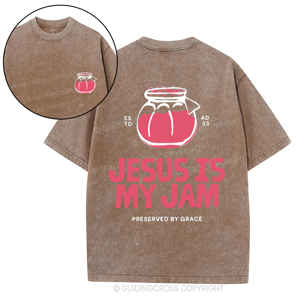 Jesus Is My Jam Christian Washed T-Shirt