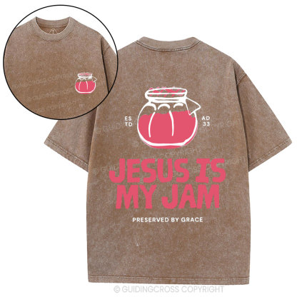 Jesus Is My Jam Christian Washed T-Shirt