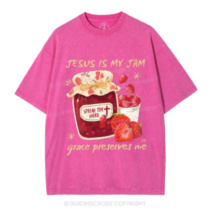 Jesus Is My Jam Christian Washed T-Shirt