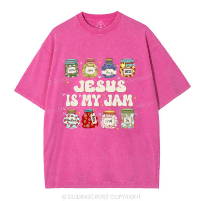 Jesus Is My Jam Christian Washed T-Shirt