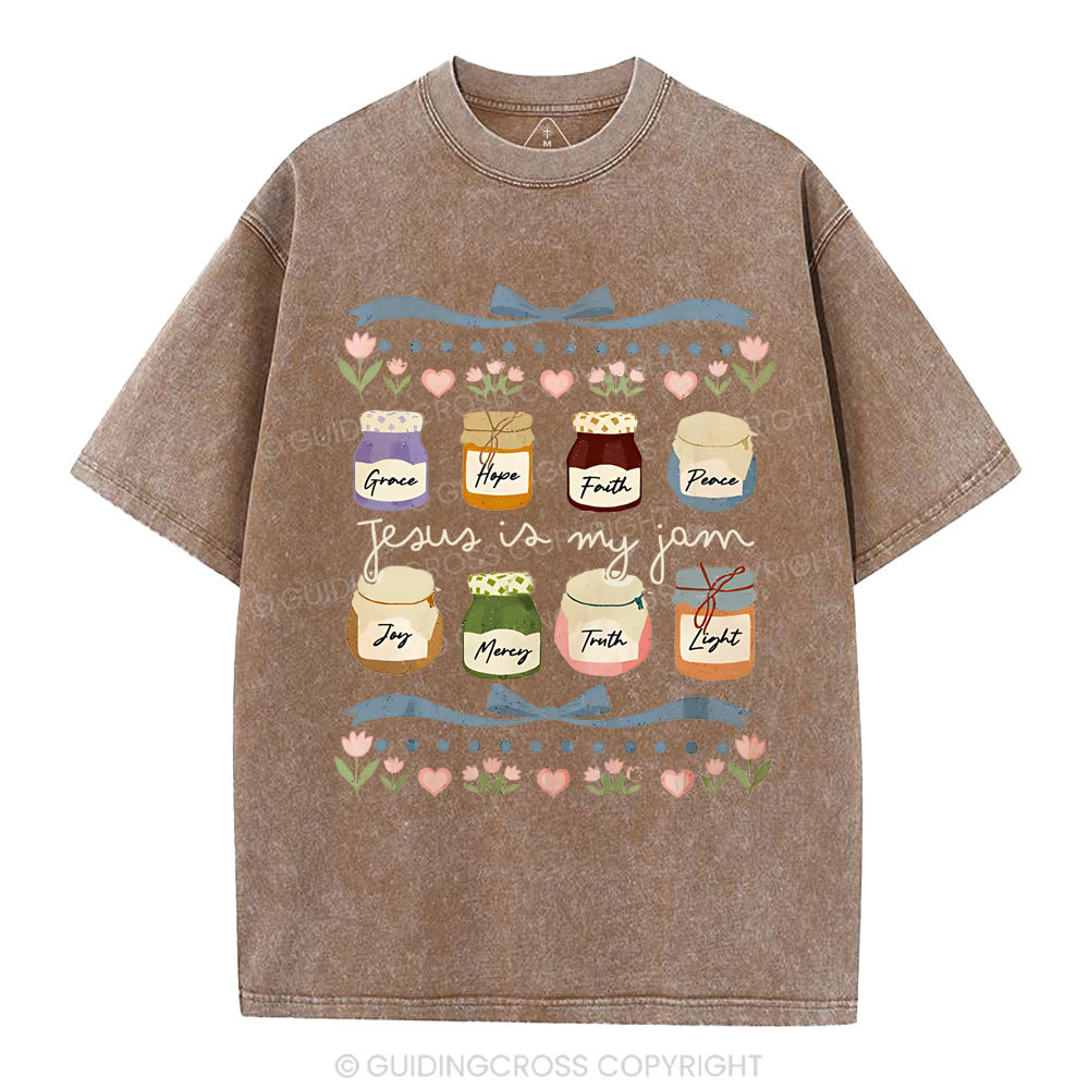 Jesus Is My Jam Christian Washed T-Shirt