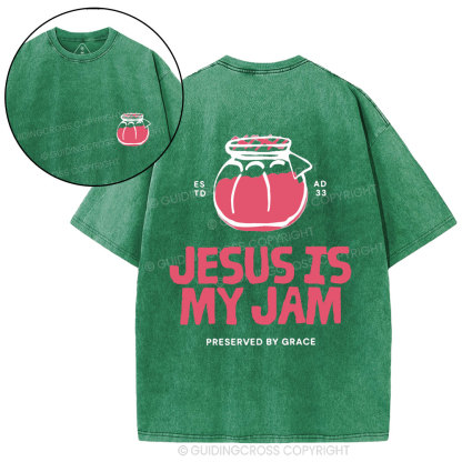 Jesus Is My Jam Christian Washed T-Shirt