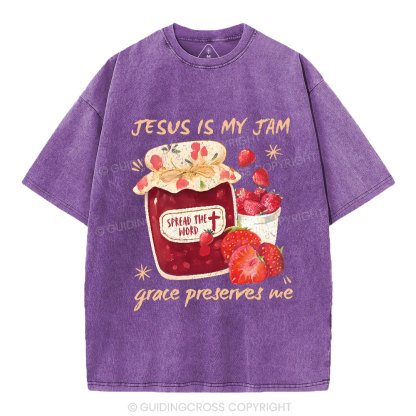 Jesus Is My Jam Christian Washed T-Shirt