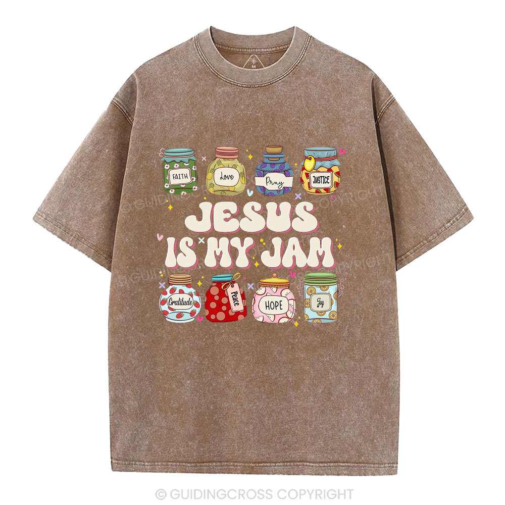 Jesus Is My Jam Christian Washed T-Shirt