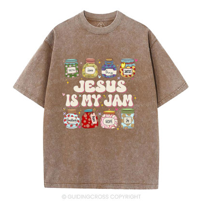 Jesus Is My Jam Christian Washed T-Shirt