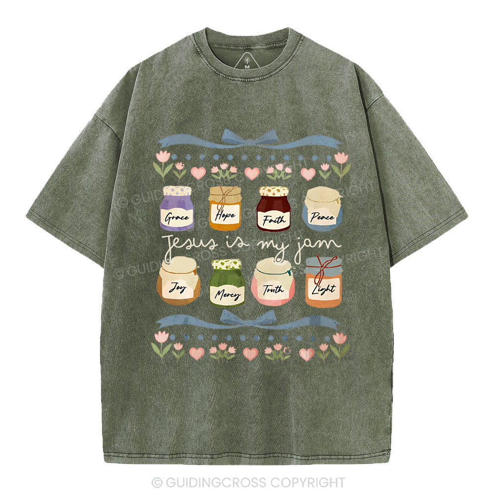 Jesus Is My Jam Christian Washed T-Shirt