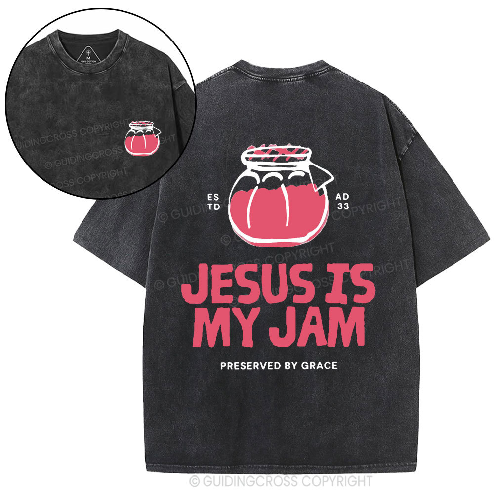 Jesus Is My Jam Christian Washed T-Shirt