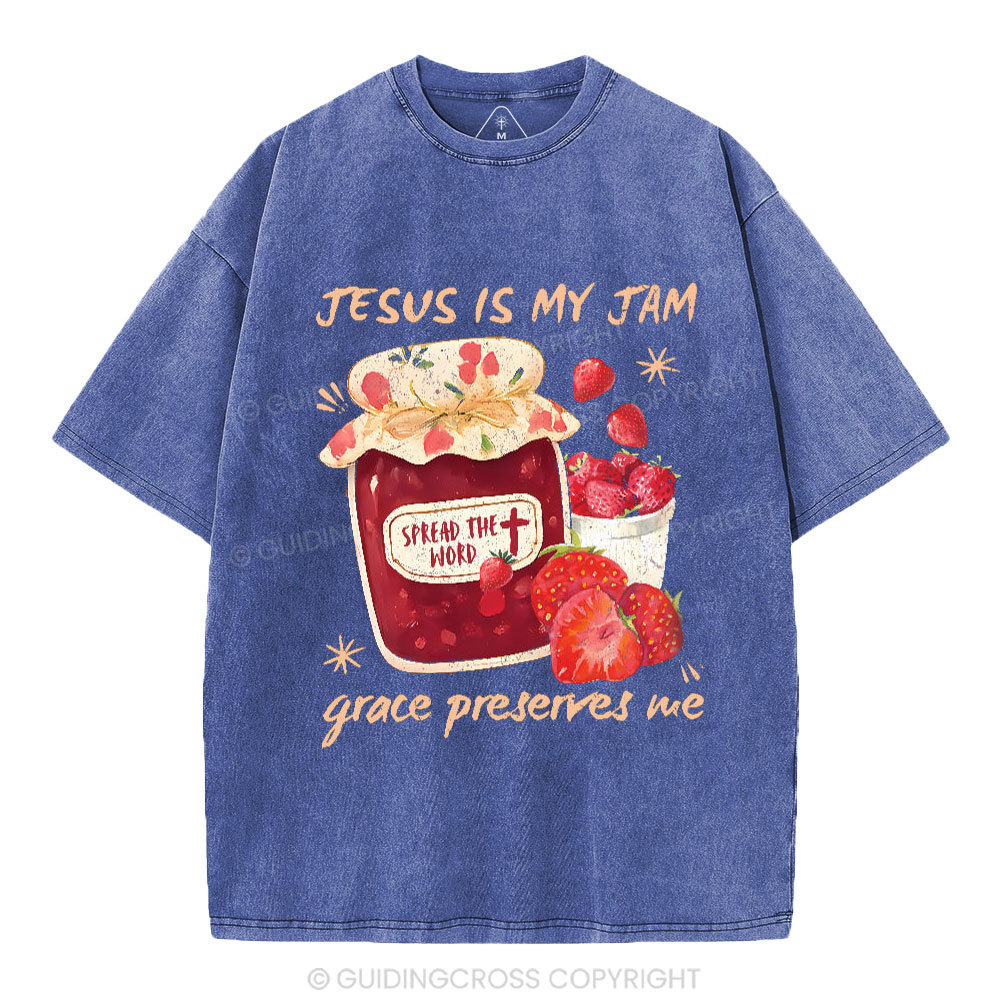 Jesus Is My Jam Christian Washed T-Shirt