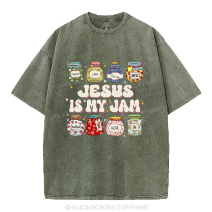 Jesus Is My Jam Christian Washed T-Shirt