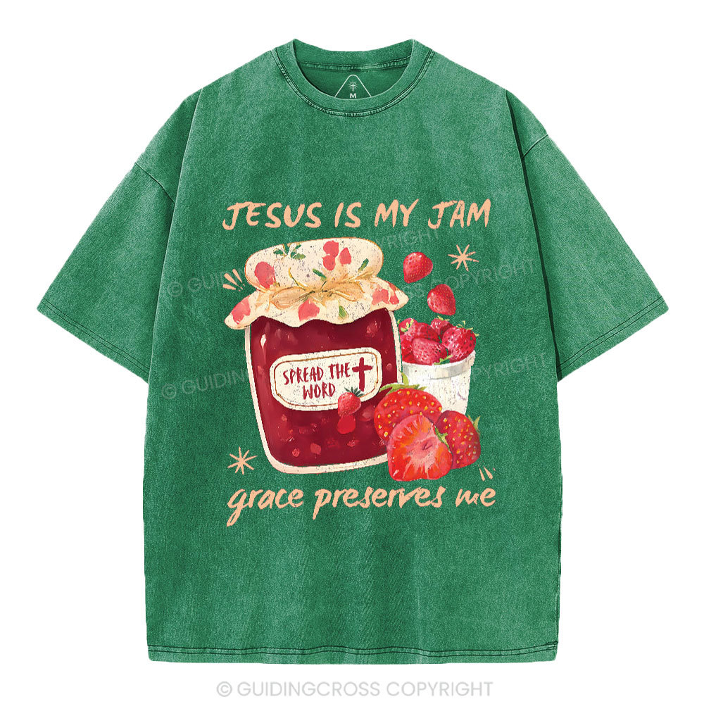 Jesus Is My Jam Christian Washed T-Shirt
