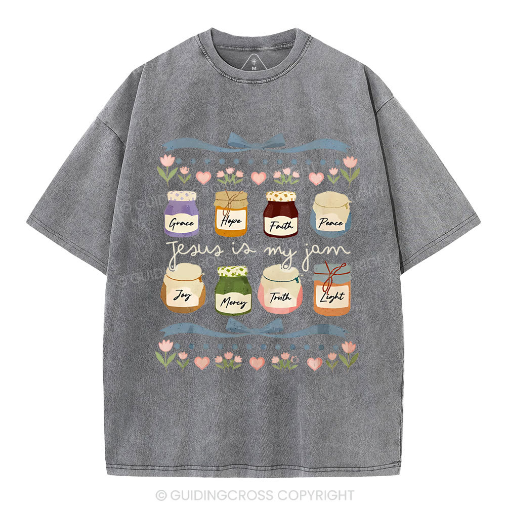 Jesus Is My Jam Christian Washed T-Shirt