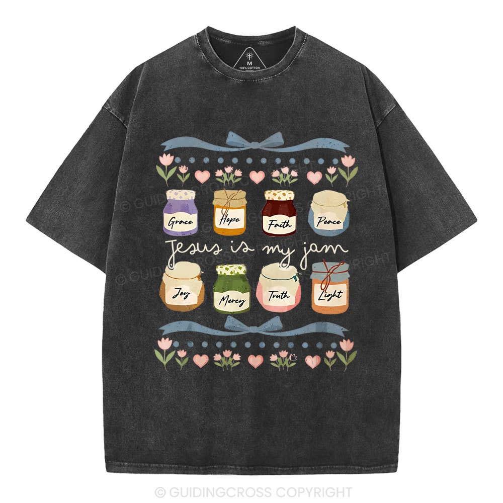 Jesus Is My Jam Christian Washed T-Shirt