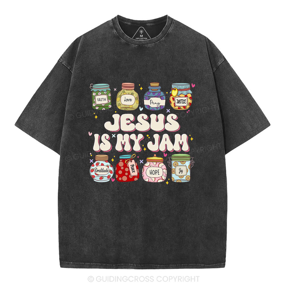 Jesus Is My Jam Christian Washed T-Shirt