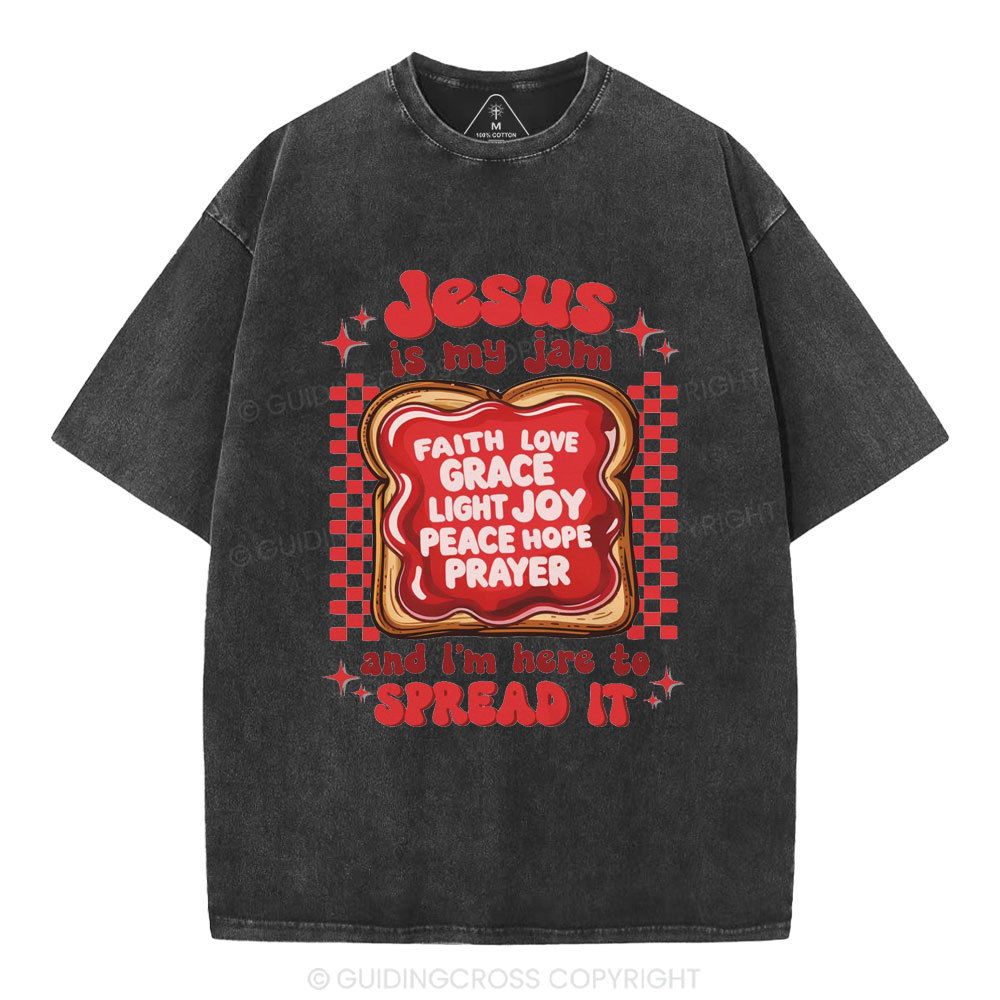 Jesus Is My Jam Christian Washed T-Shirt