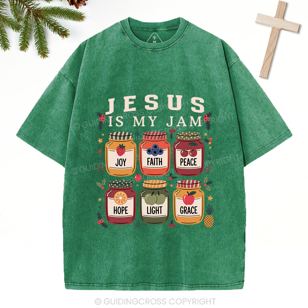 Jesus Is My Jam Christmas Christian Washed T-Shirt