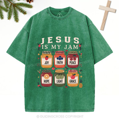 Jesus Is My Jam Christmas Christian Washed T-Shirt