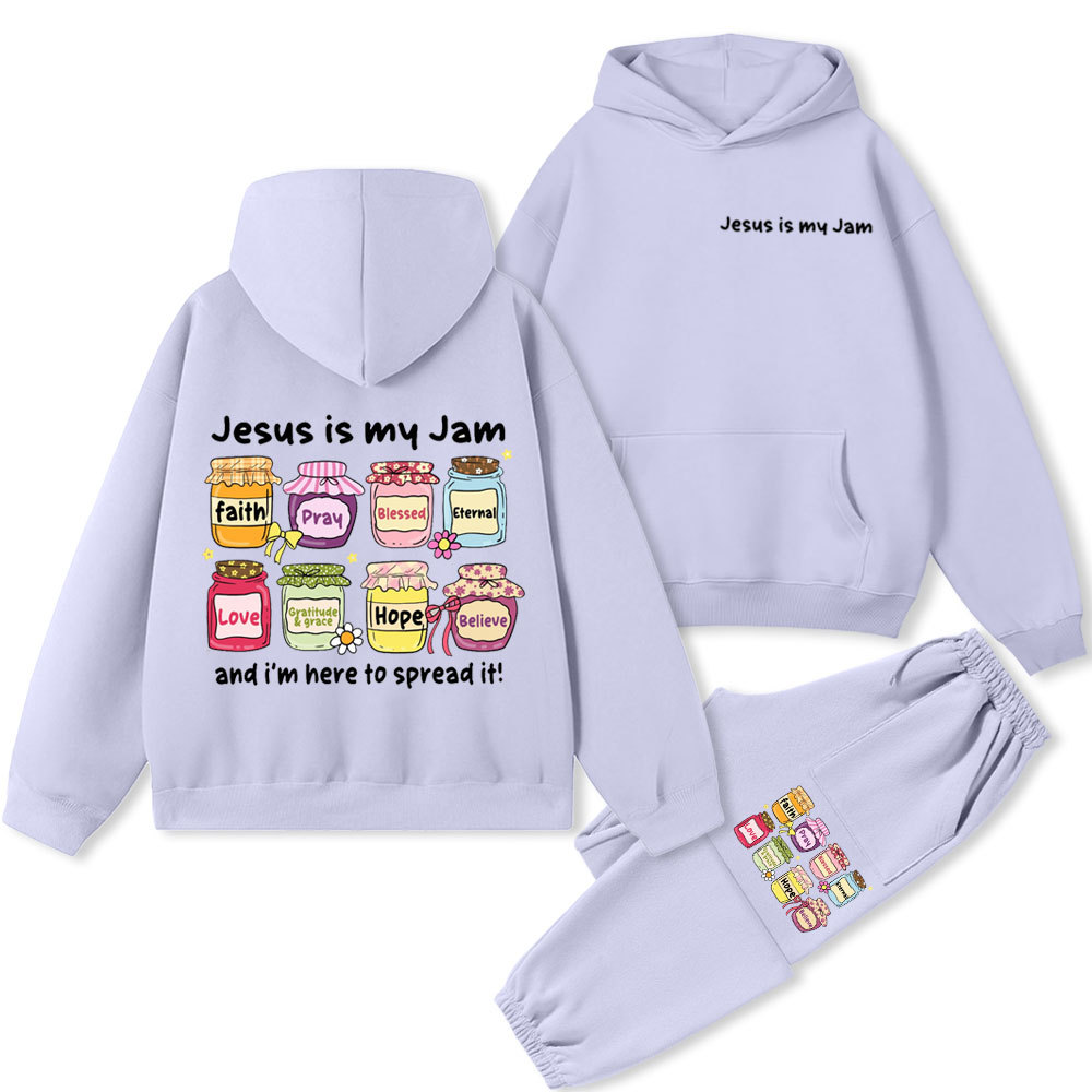Jesus Is My Jam Premium Christian Fleece Hoodie Set