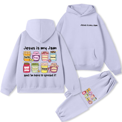 Jesus Is My Jam Premium Christian Fleece Hoodie Set