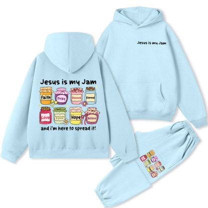Jesus Is My Jam Premium Christian Fleece Hoodie Set
