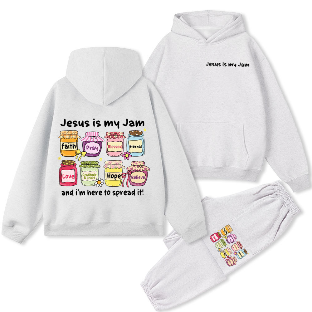 Jesus Is My Jam Premium Christian Fleece Hoodie Set