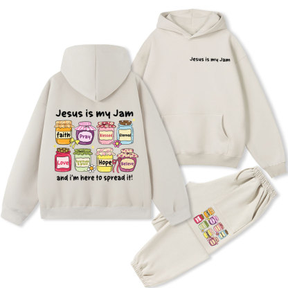 Jesus Is My Jam Premium Christian Fleece Hoodie Set