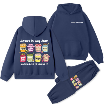 Jesus Is My Jam Premium Christian Fleece Hoodie Set