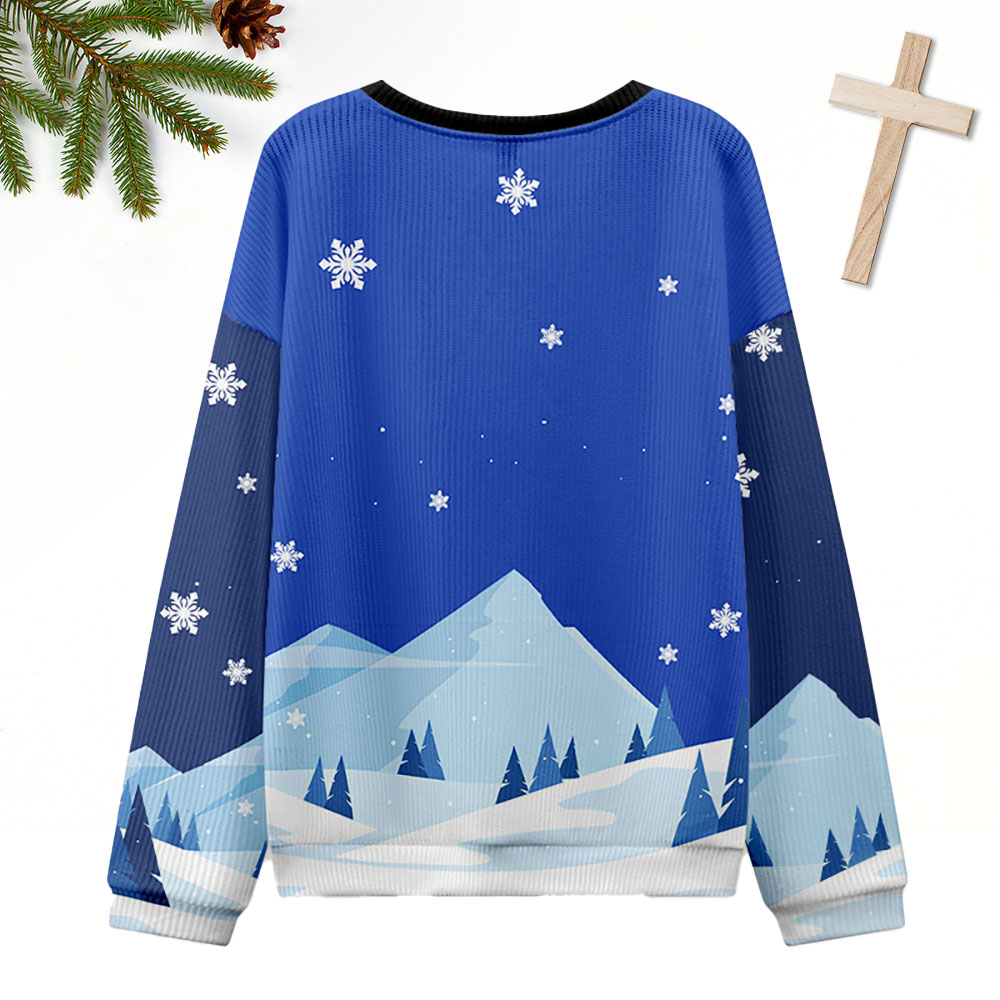 Jesus Is My Lift Ticket Christian Ugly Christmas Sweatshirt