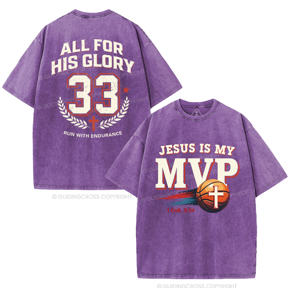 Jesus Is My MVP Christian Washed T-Shirt