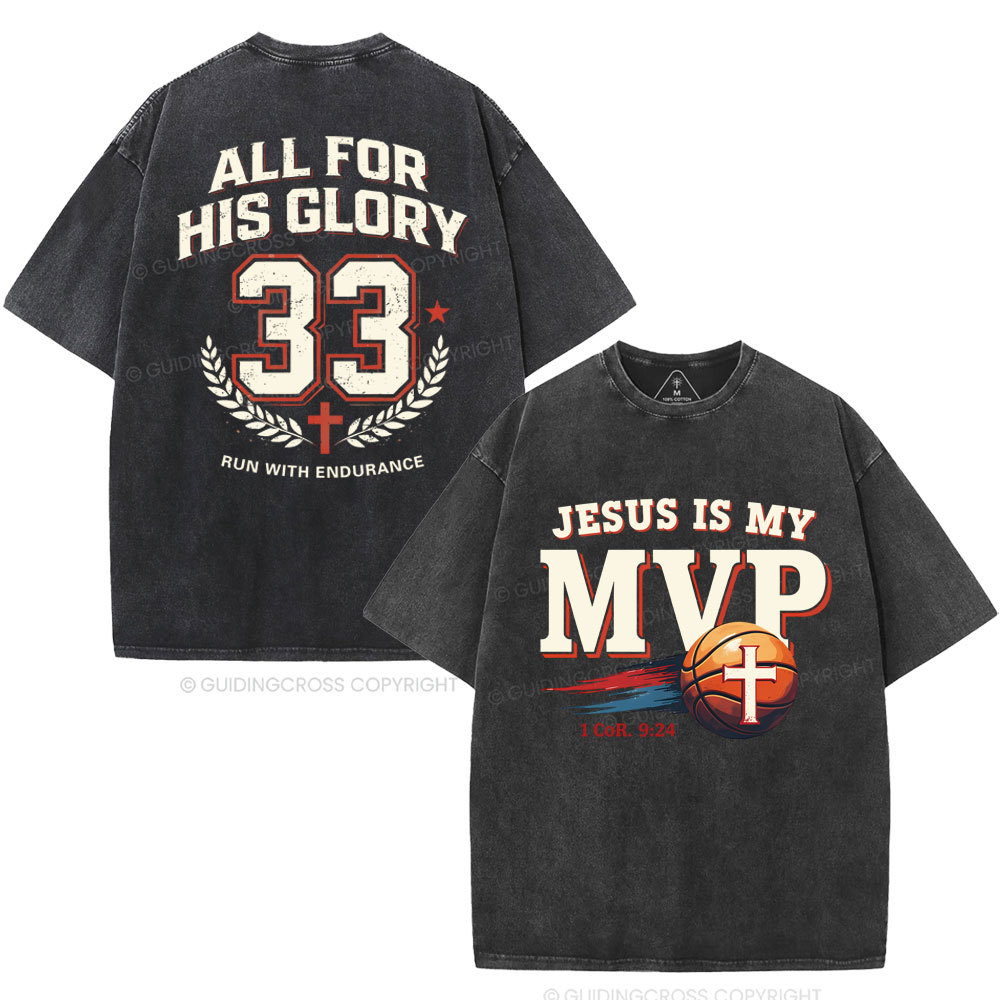 Jesus Is My MVP Christian Washed T-Shirt