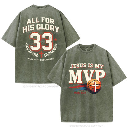 Jesus Is My MVP Christian Washed T-Shirt