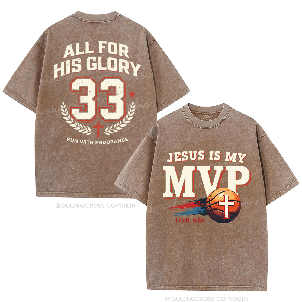Jesus Is My MVP Christian Washed T-Shirt