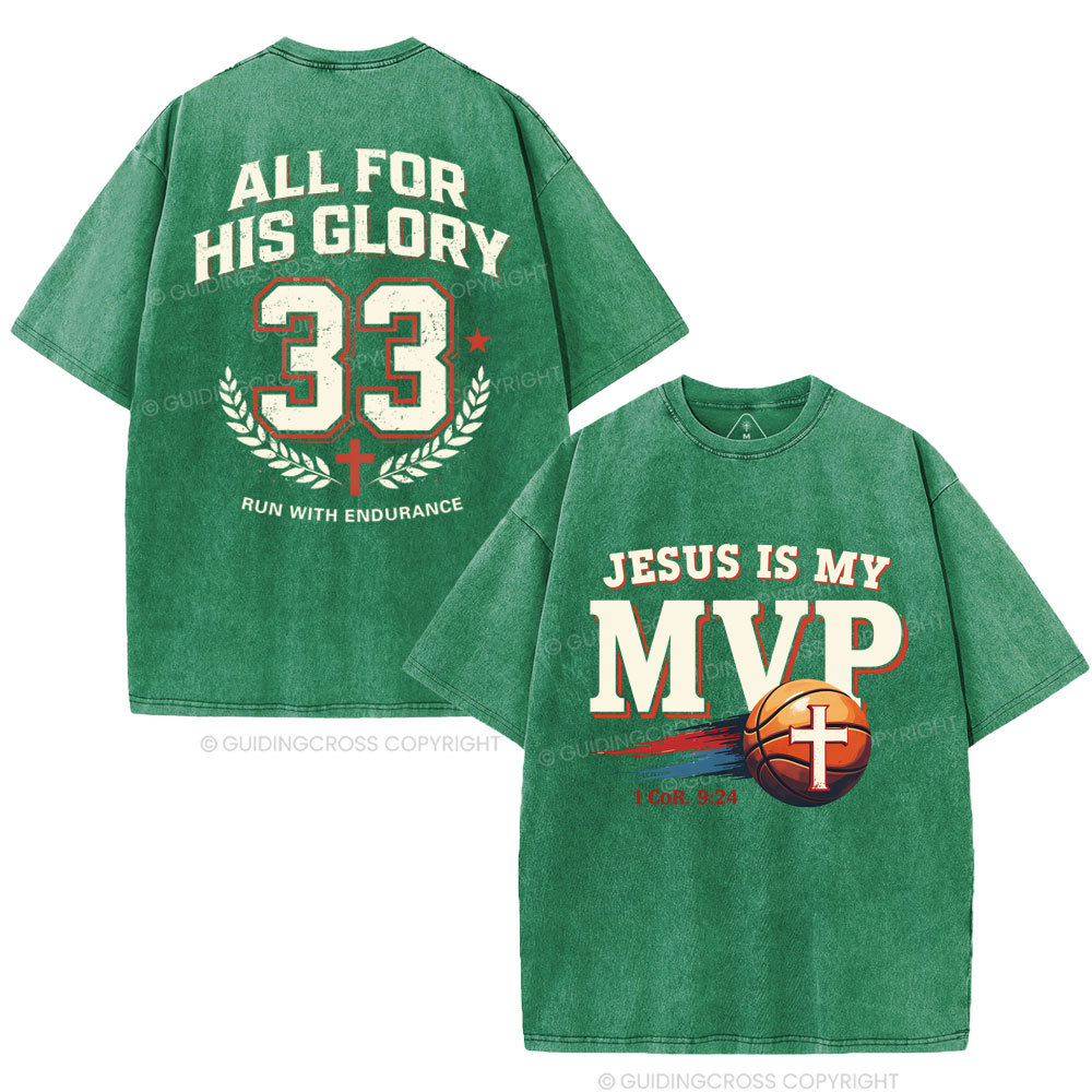 Jesus Is My MVP Christian Washed T-Shirt