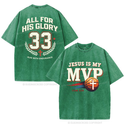 Jesus Is My MVP Christian Washed T-Shirt