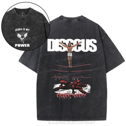 Jesus Is My Power Christian Washed T-Shirt
