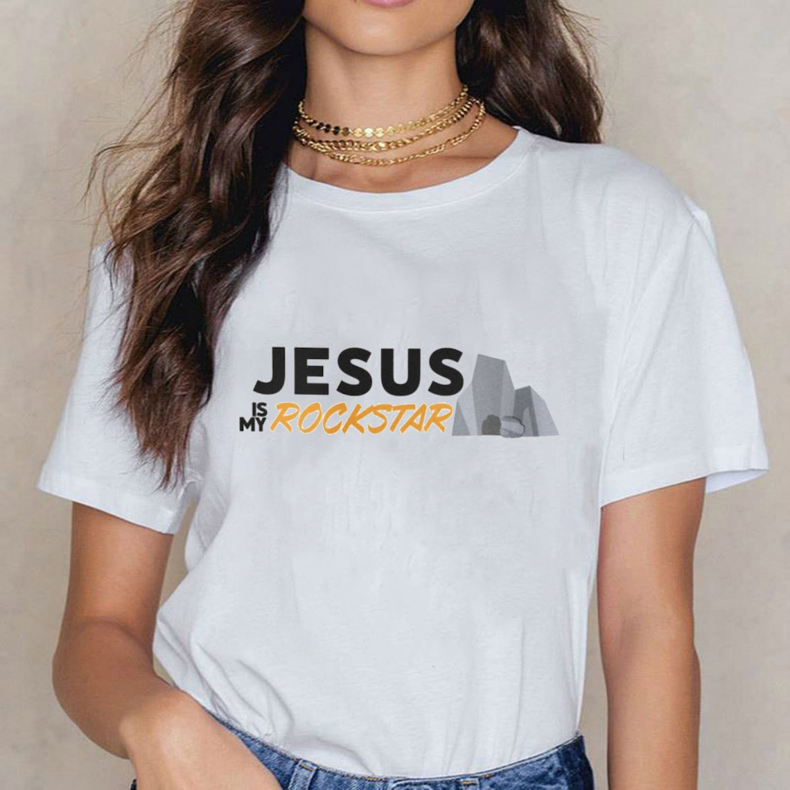 Jesus Is My Rockstar Christian T-Shirt
