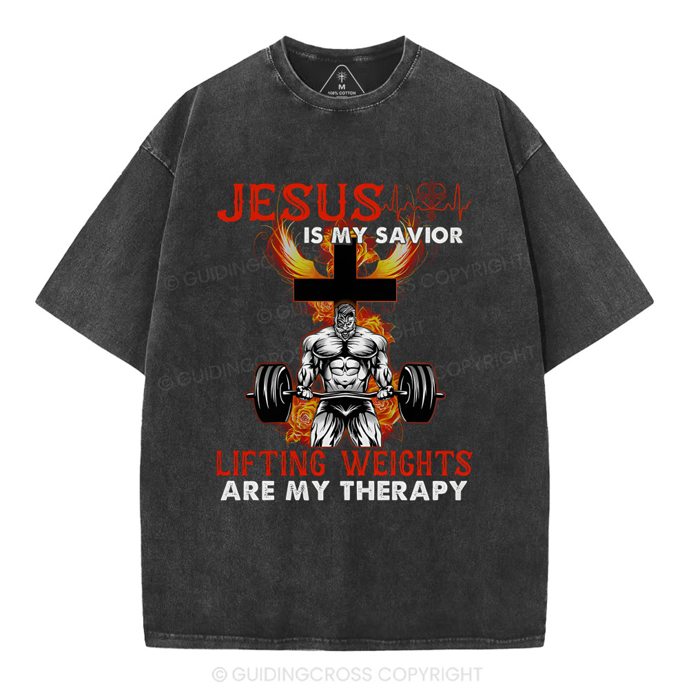 Jesus Is My Savior Christian Washed T-Shirt