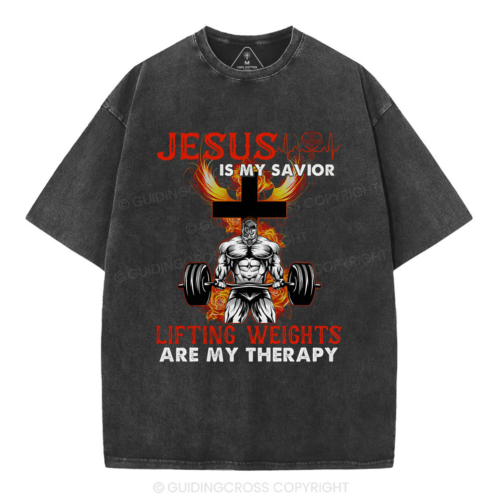 Jesus Is My Savior Christian Washed T-Shirt