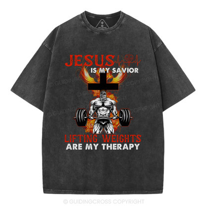 Jesus Is My Savior Christian Washed T-Shirt