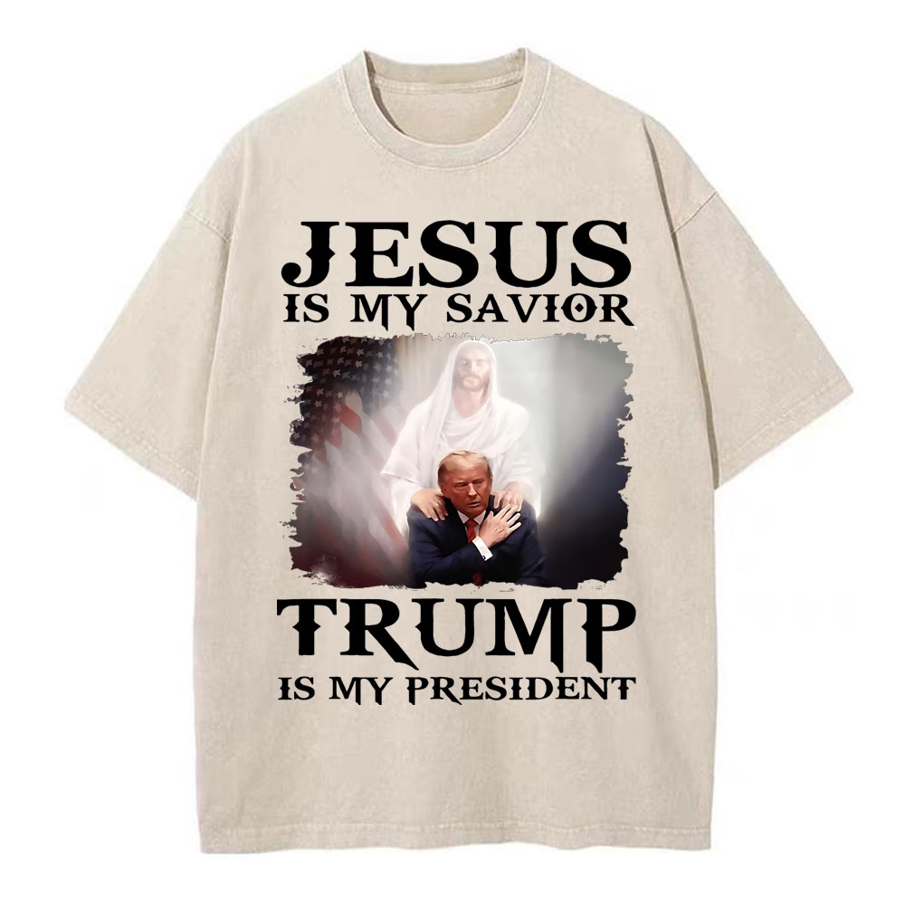 Jesus Is My Savior Christian Washed T-Shirt