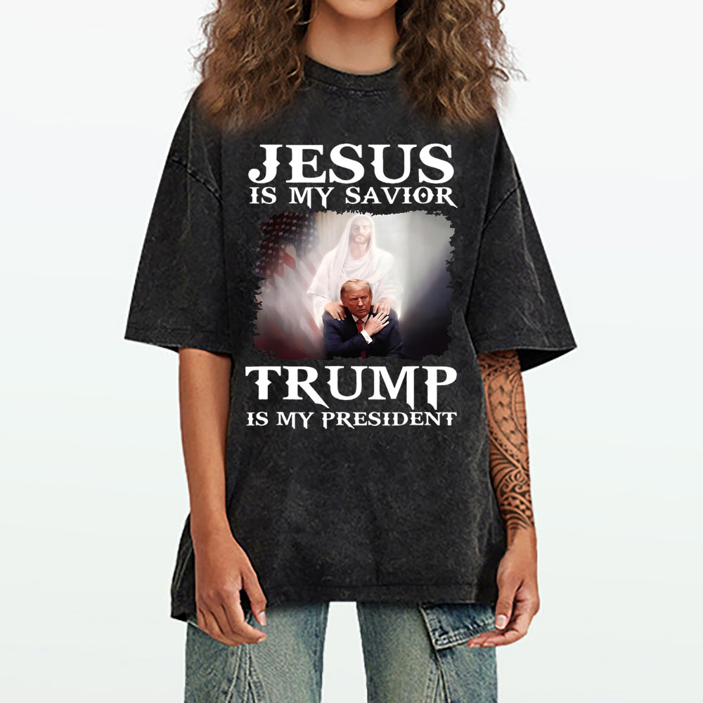 Jesus Is My Savior Christian Washed T-Shirt