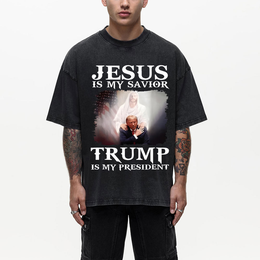 Jesus Is My Savior Christian Washed T-Shirt